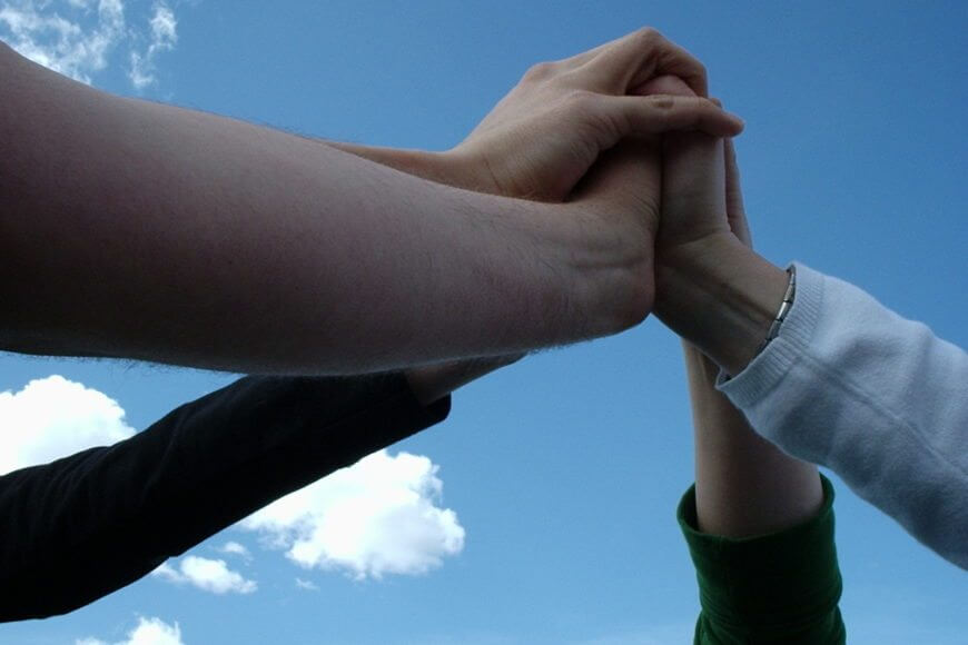 hands all in together